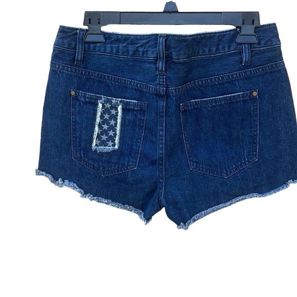 Design Lab denim jean shorts American Flag size 28 - Picture 2 of 7